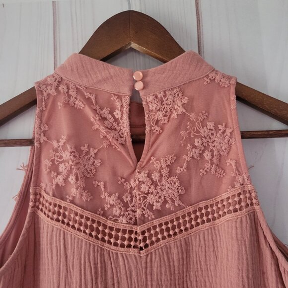 Altar’d State Boho/Lace Mini Dress, Sleeveless, Embroidered, Sz Small, EUC - Picture 5 of 9